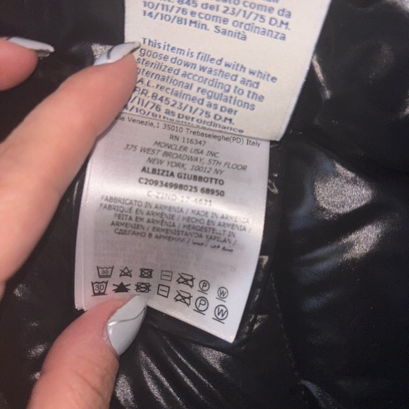 Moncler Navy Puffer Coat with Fur Hood - Picture 7 of 9